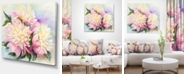 Design Art Designart Blooming Pink Peonies Floral Art Canvas Print - 40" X 30"